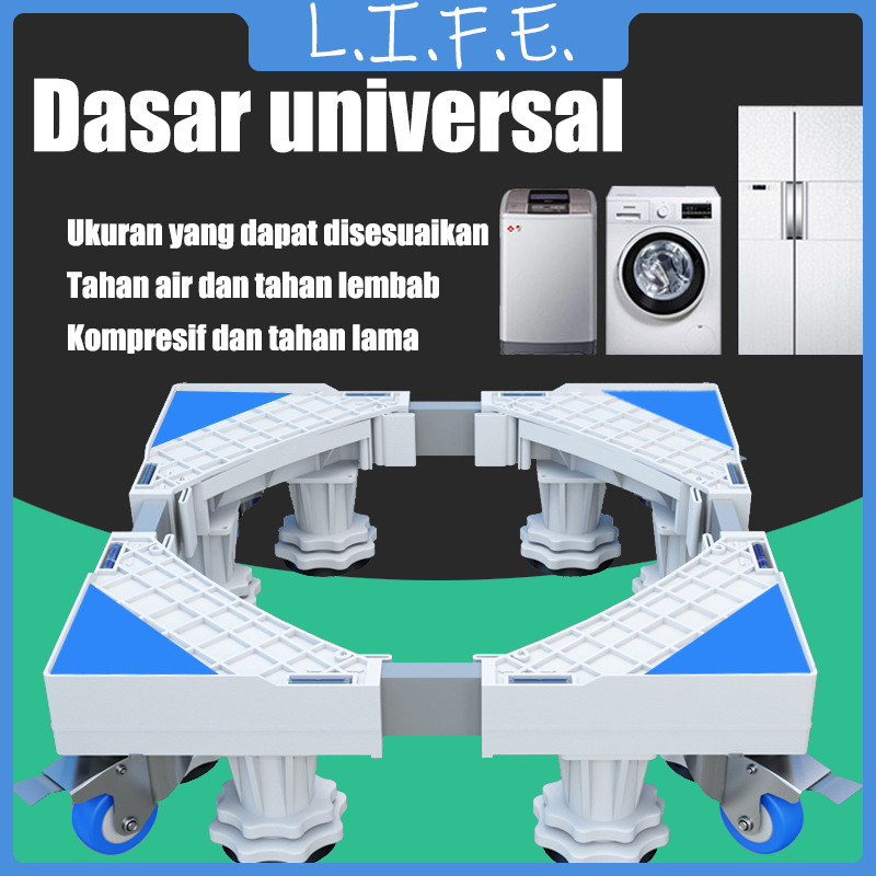 [COD]Alas Mesin Cuci Dan Alas Kulkas Tahan Karat Yang Dapat Disesuaikan,braket mesin cuci,roda mesin