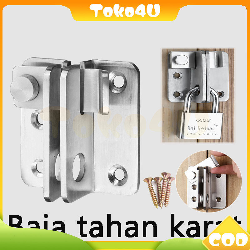 Grendel Pintu Geser /Grendel , FREE SEKRUP/Slot pintu Geser/Gerendel Pintu Jendela Sliding