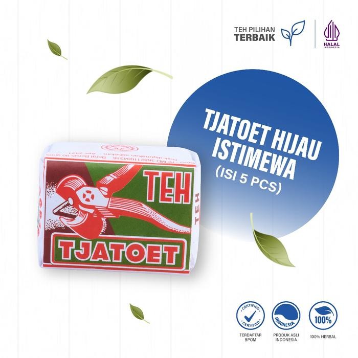 

Tjatoet Hijau Istimewa Teh Seduh [ 5pcs @80gr ]