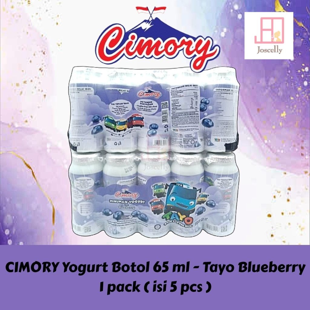 

JOSCELLY.ID CIMORY Yogurt Botol 65 ml - Tayo Blueberry | 1 pack ( isi 5 pcs )