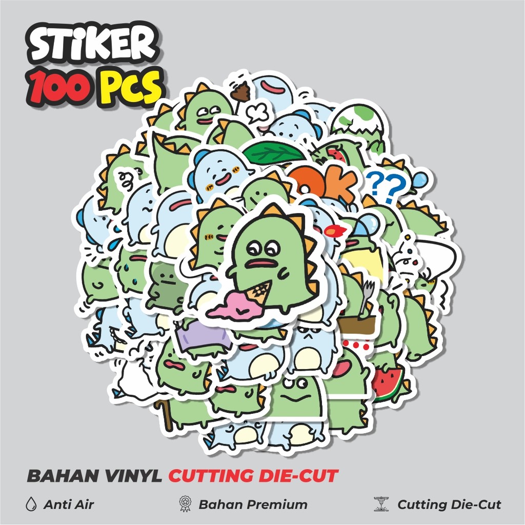 

Terbaru! 50 pcs Sticker Hewan Shiba Inu Dino Sticker Dekorasi Lucu Kreatif untuk Notebook, Skateboard, HP