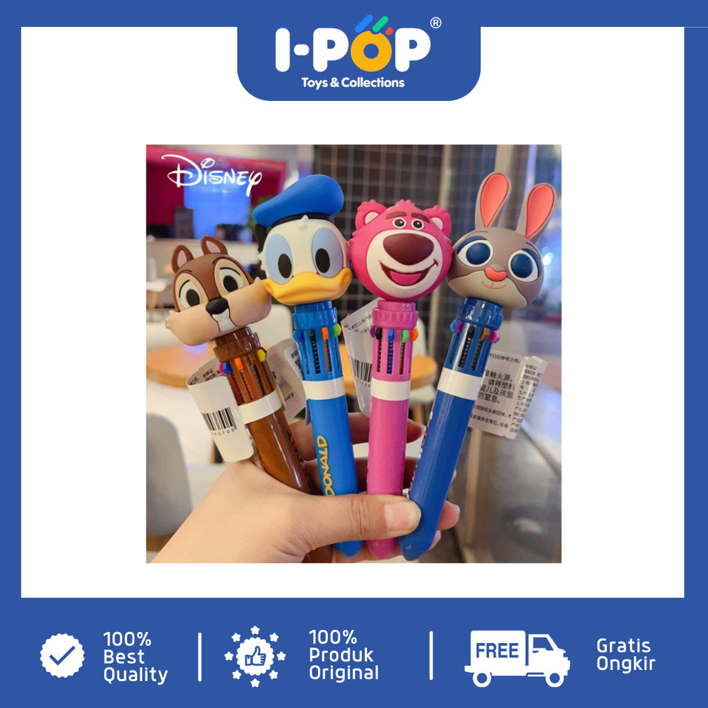 

[I-POP] Original Pulpen 10 warna Disney | Pulpen kartun Disney Judy Nick Stitch | Pulpen Warna Kartun Lucu alat tulis Anak | Pulpen warna untuk sekolah karakter kartun