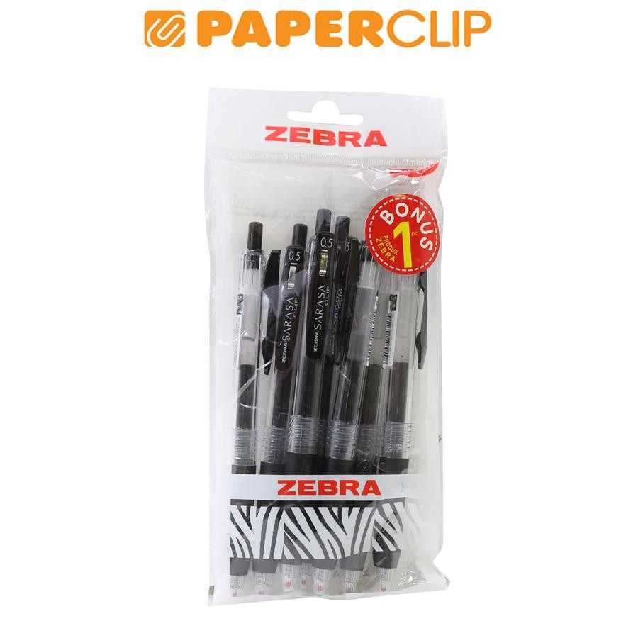 

BALLPOINT ZEBRA SARASA CLIP BLACK SET 6