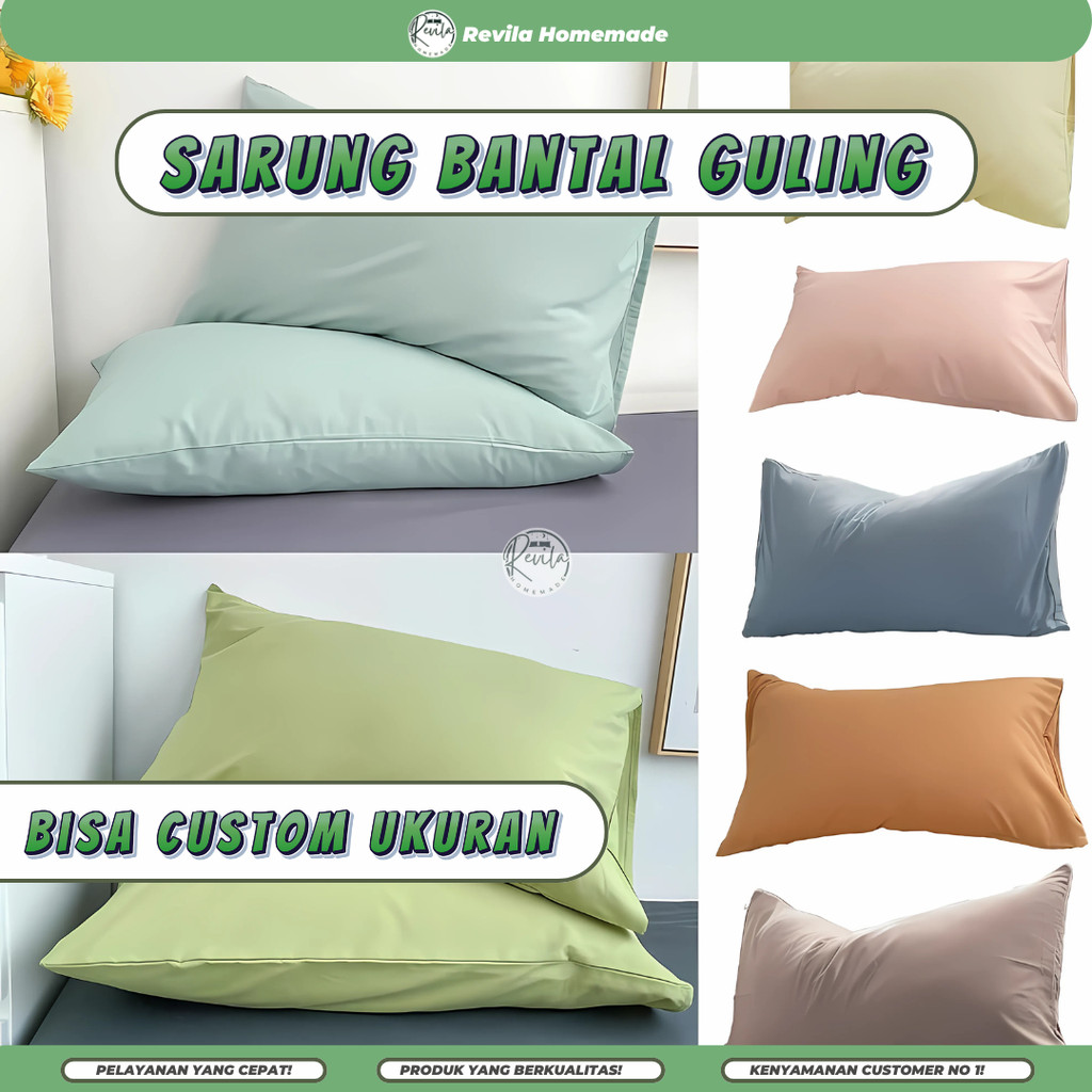 SARUNG BANTAL DAN GULING POLOS - SARUNG BANTAL POLOS - SARUNG GULING POLOS -  SARUNG BANTAL 45X65cm