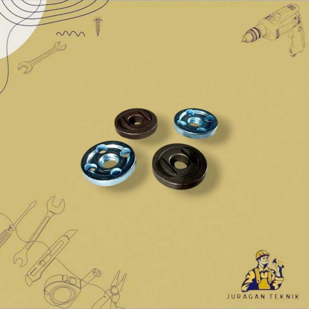 Inner and Outer Flange Set FOR RYU / MATA KUNCI BAUT GURINDA 4" / KUNCI BATU GURINDA GERINDA