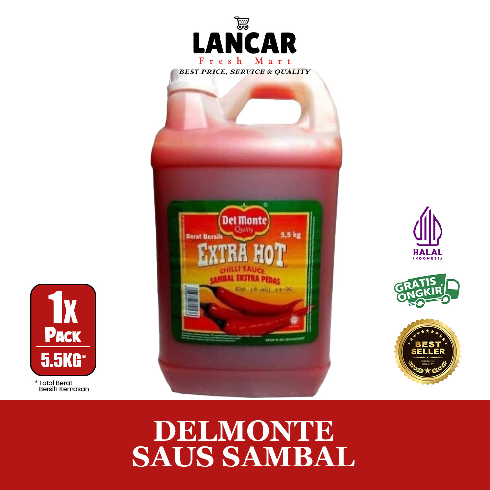 

DELMONTE SAUS SAMBAL GALON EXTRA HOT 5,5KG