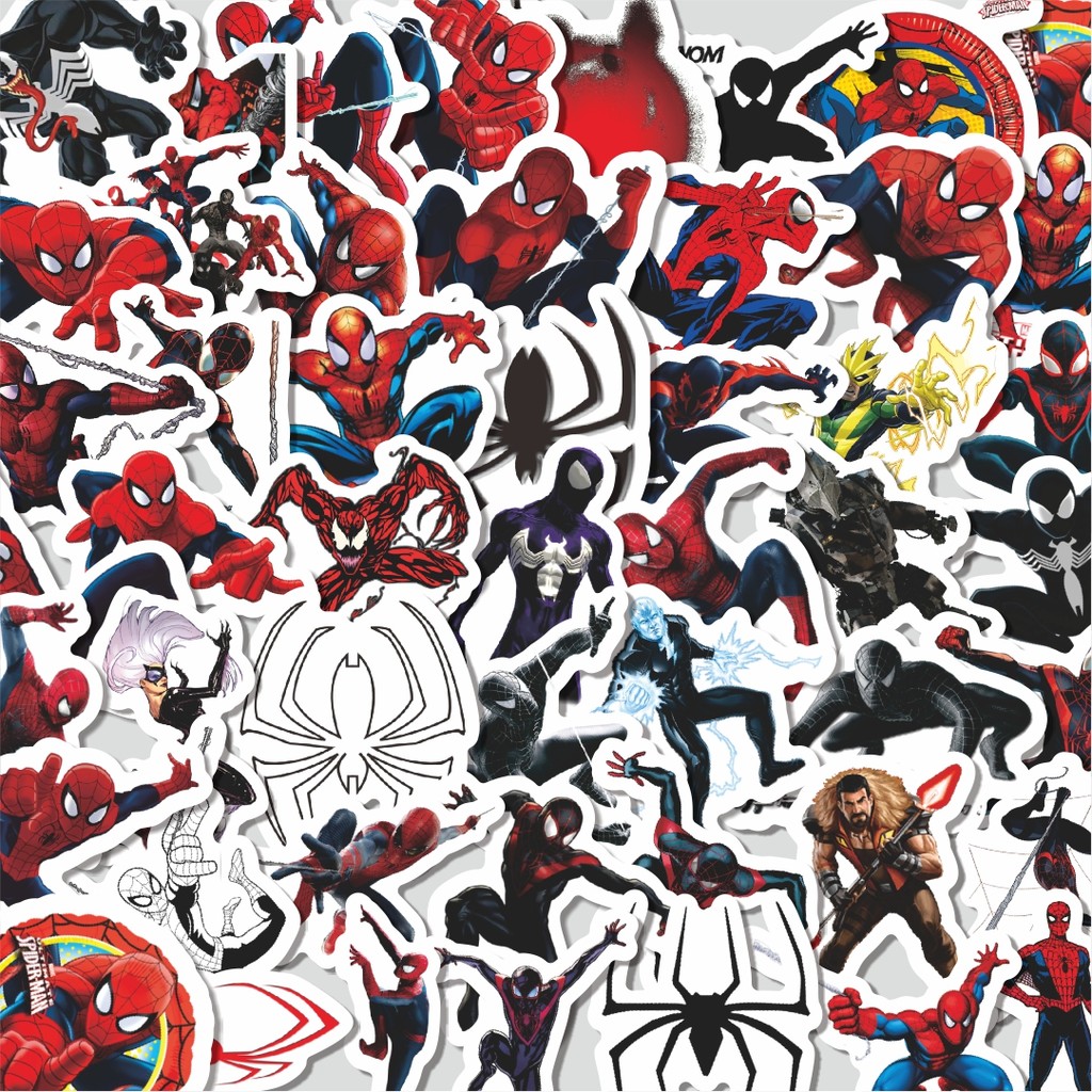 

Stiker Cutting Pack Ultimate Spider Man Sticker Isi 100Pcs Series Aesthetic Lucu Keren Untuk Koper Bahan Vynil