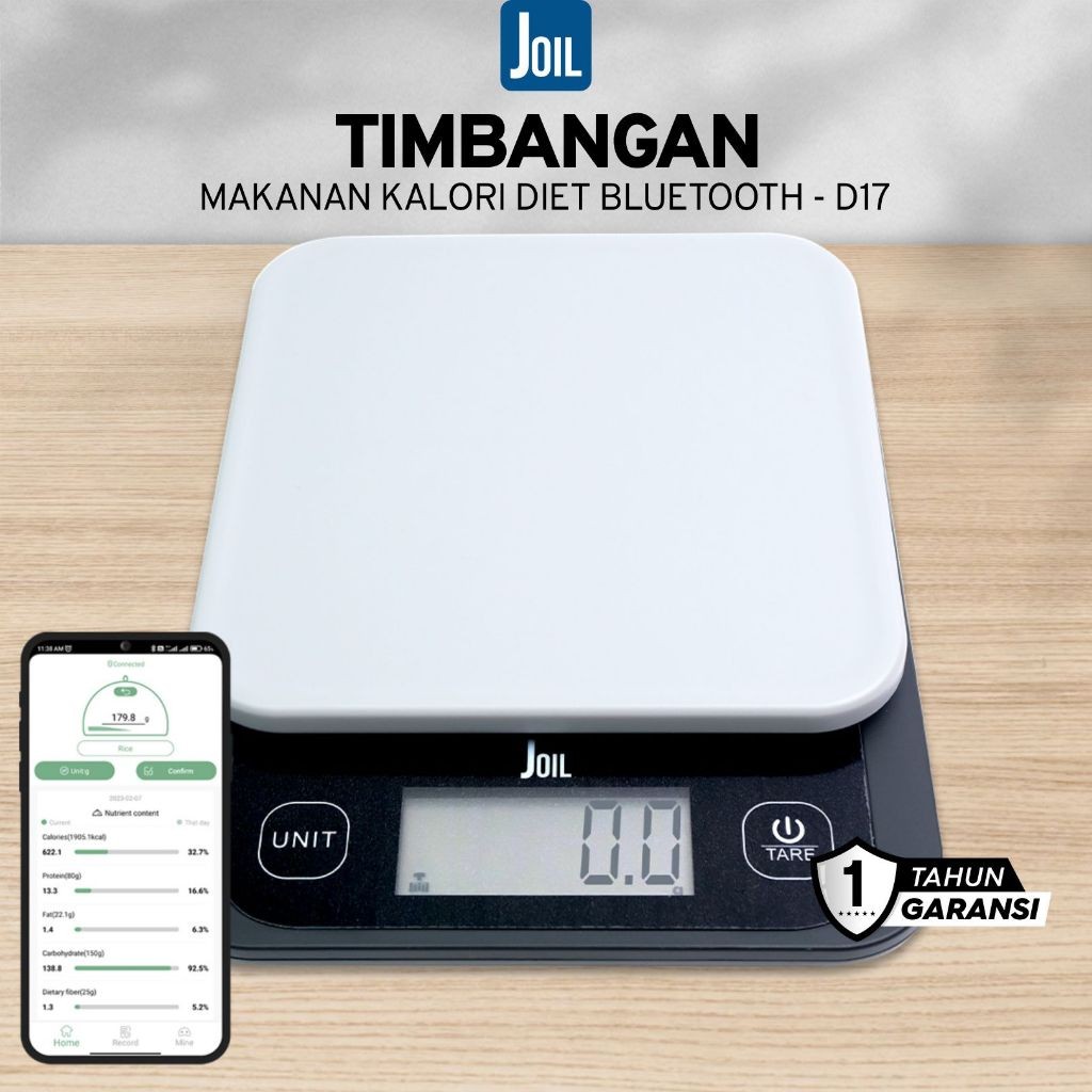 Joil Timbangan Kalori Diet Digital Food Scale Bluetooth Connect D17CO