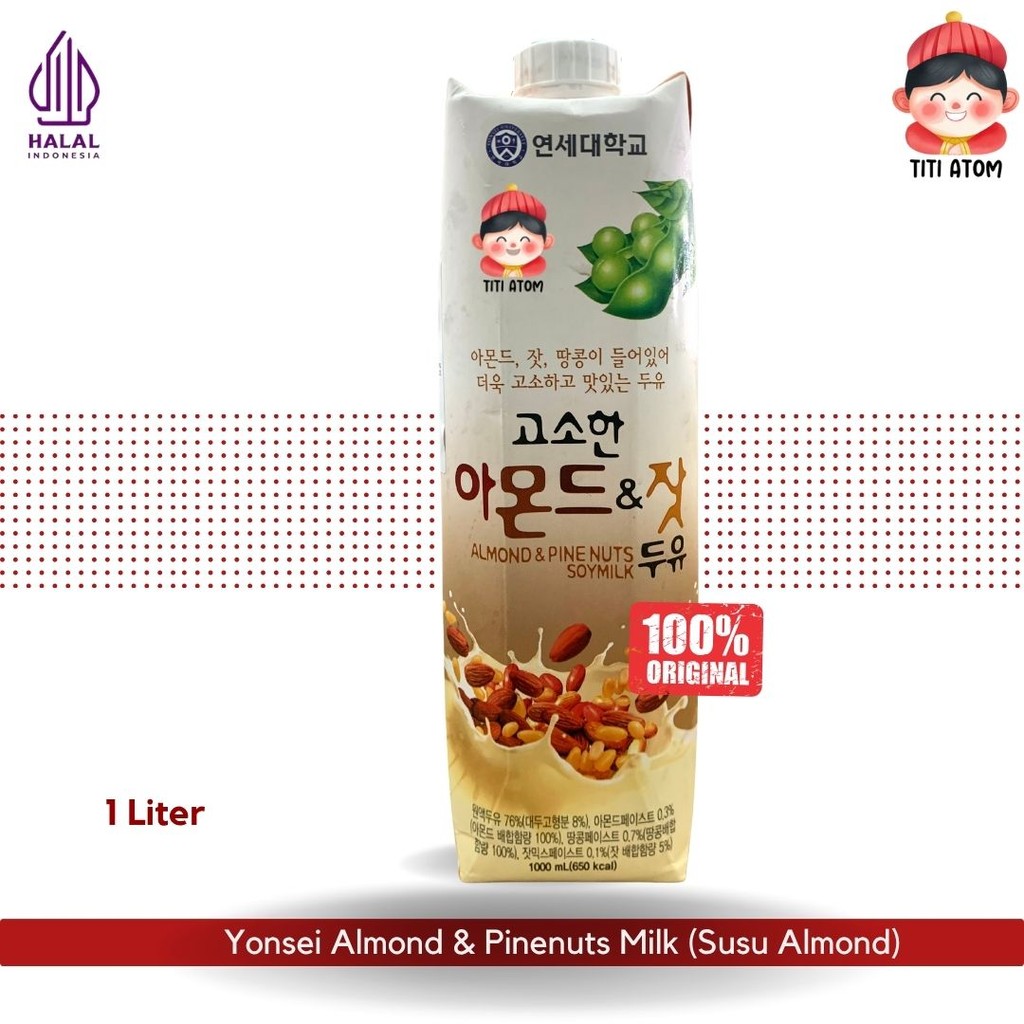 Yonsei Almond & Pinenuts Soy Milk (Susu Almond) 1 Liter