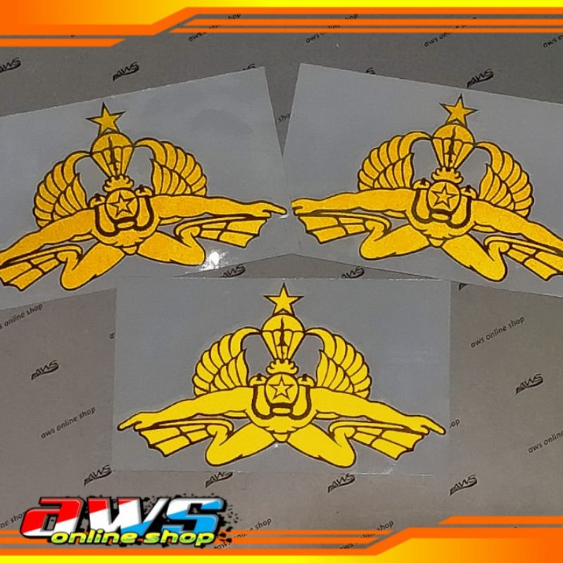 

Sticker Amfibi Reflektif Crome Gold 12x7 Cm