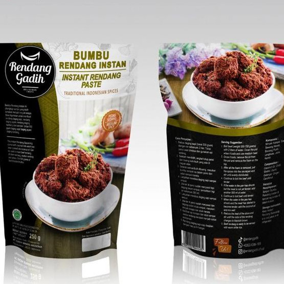 

Bumbu Rendang Instan - Rendang Gadih - pedas sedang