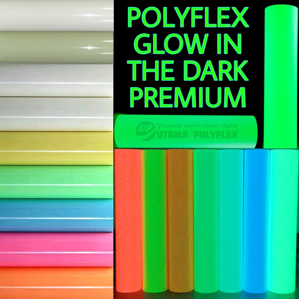 

KAYDEN STORE Polyflex Glow In The Dark Premium Korea / Poliflex Luminous / Polyflek