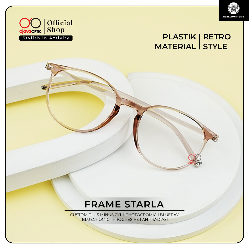 DJAVA OPTIK - Frame Starla - Kacamata Korea Minus Style Fashion Lentur