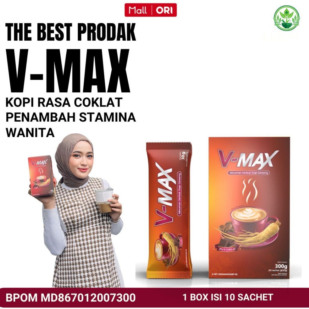 

Vmax Minuman Instan Rasa Cokelat 1 Box 10 Sachet Penambah gairah wanita