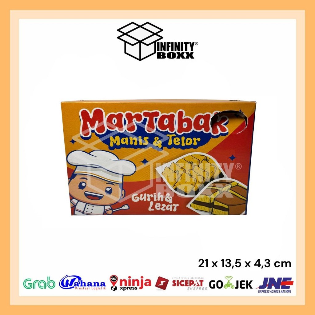 

Box dus kotak Martabak Motif Full Warna – Duplex Non Laminasi | 21 x 13,5 x 4,3 cm 21x13,5x4,3 MB03