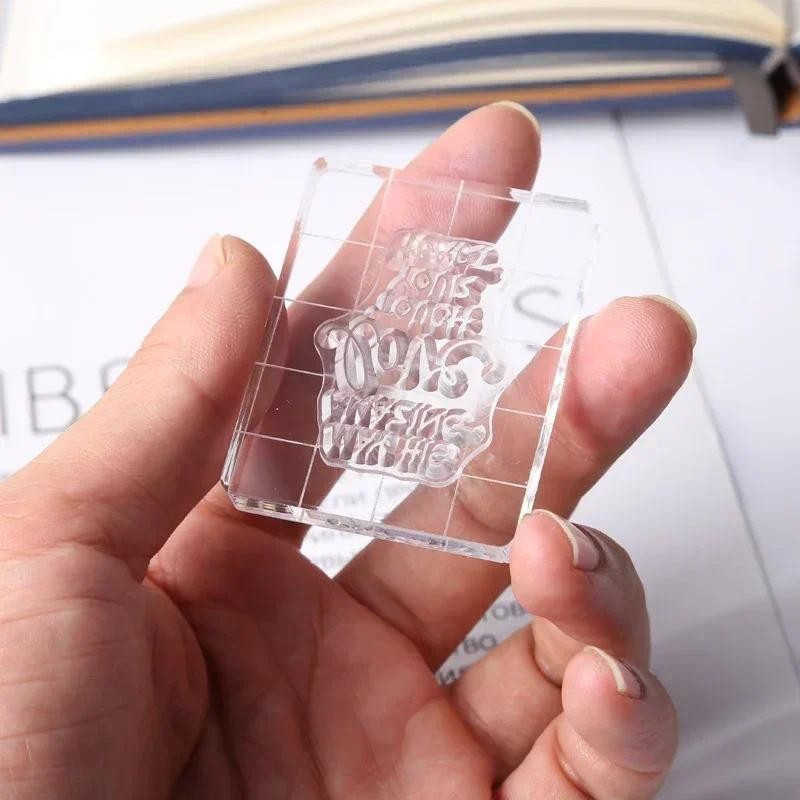 

9 Sizes Clear Acrylic Stamp Block for DIY Crafts Card Making Decorations Scrapbooking Handmakes Use with Acrylic Stamps Tools