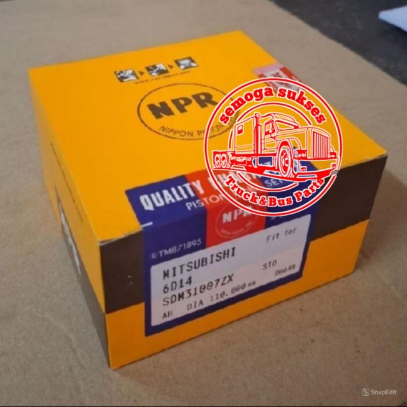 Ring Piston Per Seker MITSUBISHI 6D14 SDM31007ZX 110mm NPR Japan Jepang Original