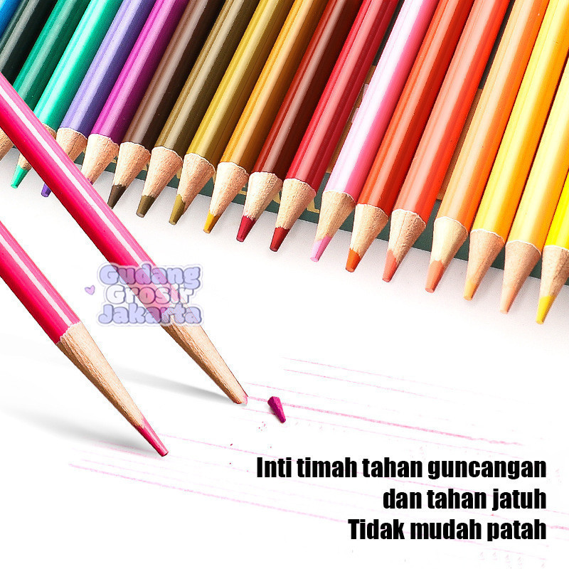 

YUH OBOS Oil Pencil Color Pensil Warna Minyak 48/72 Pencil Color Set Hh Grade Oil Pencil