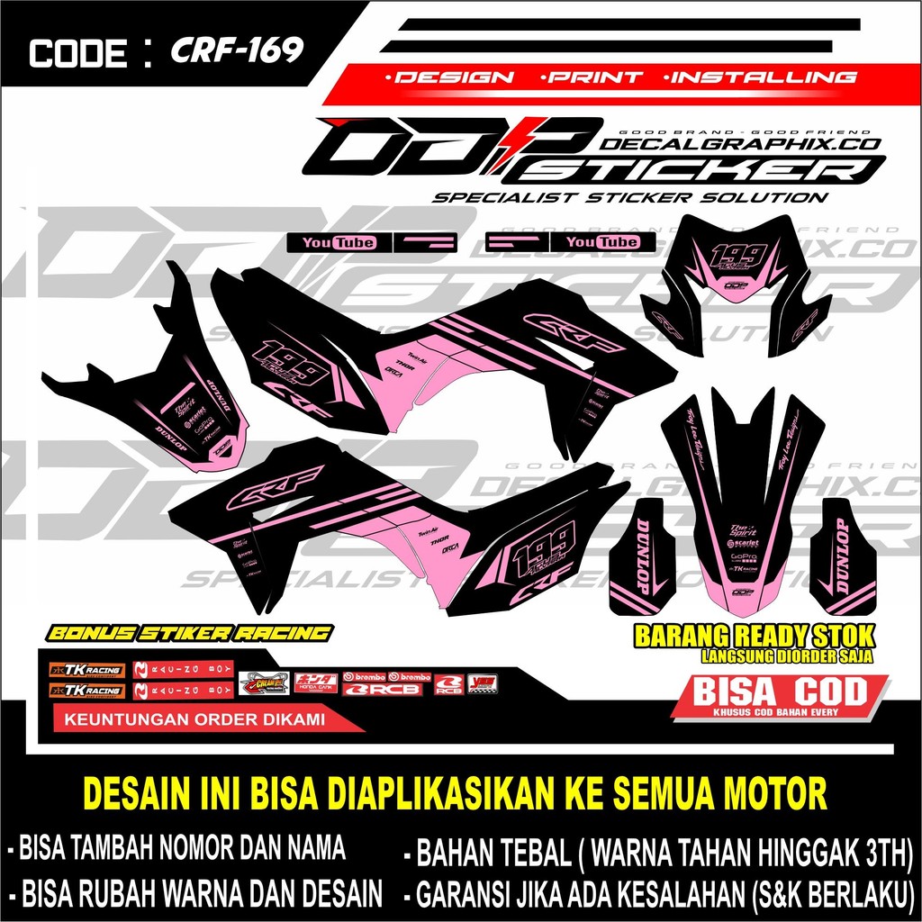 DECAL HONDA CRF 150 NEW - Decal Sticker Full Body CRF 150 L Maskat Design Free Request-169