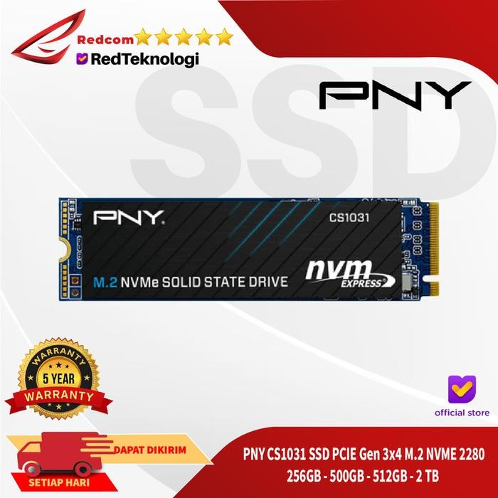 PNY CS1031 SSD PCIE Gen 3x4 M.2 NVME 2280 256GB - 500GB - 512GB - 2TB - 256GB