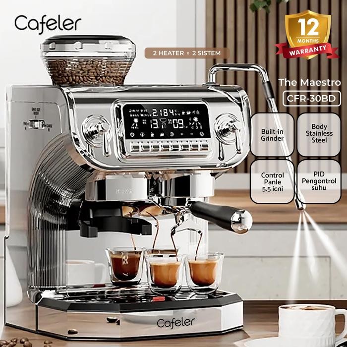 Cafeler Mesin Kopi Espresso 2 Boiler Coffee Maker Otomatis Kontrol