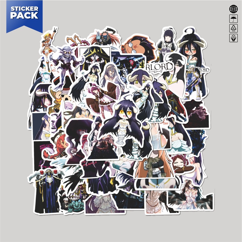 

[100PCS]Stiker Pack Stiker Anime Overlord Sticker Aesthetic Vinyl Anti Air Dekorasi Sticker Laptop Buku Journal Koper Helm Casing HP Gitar Helm Skateboard