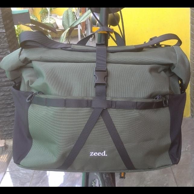 Tas Front block Sepeda Lipat Zeed Miguna Bag - Hijau Army
