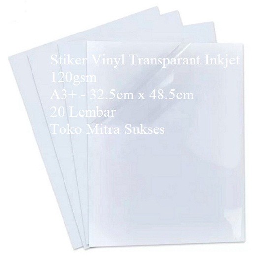 

A3+ Stiker Vinyl Transparant Inkjet A3+ - 32.5cm x 48.5cm
