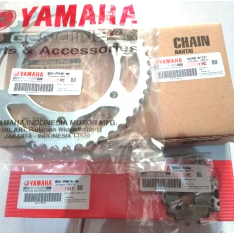 Original yamaha gearset gear gir rantai set komplit R15 R 15 new V3 XSR BK6 gerset fullset