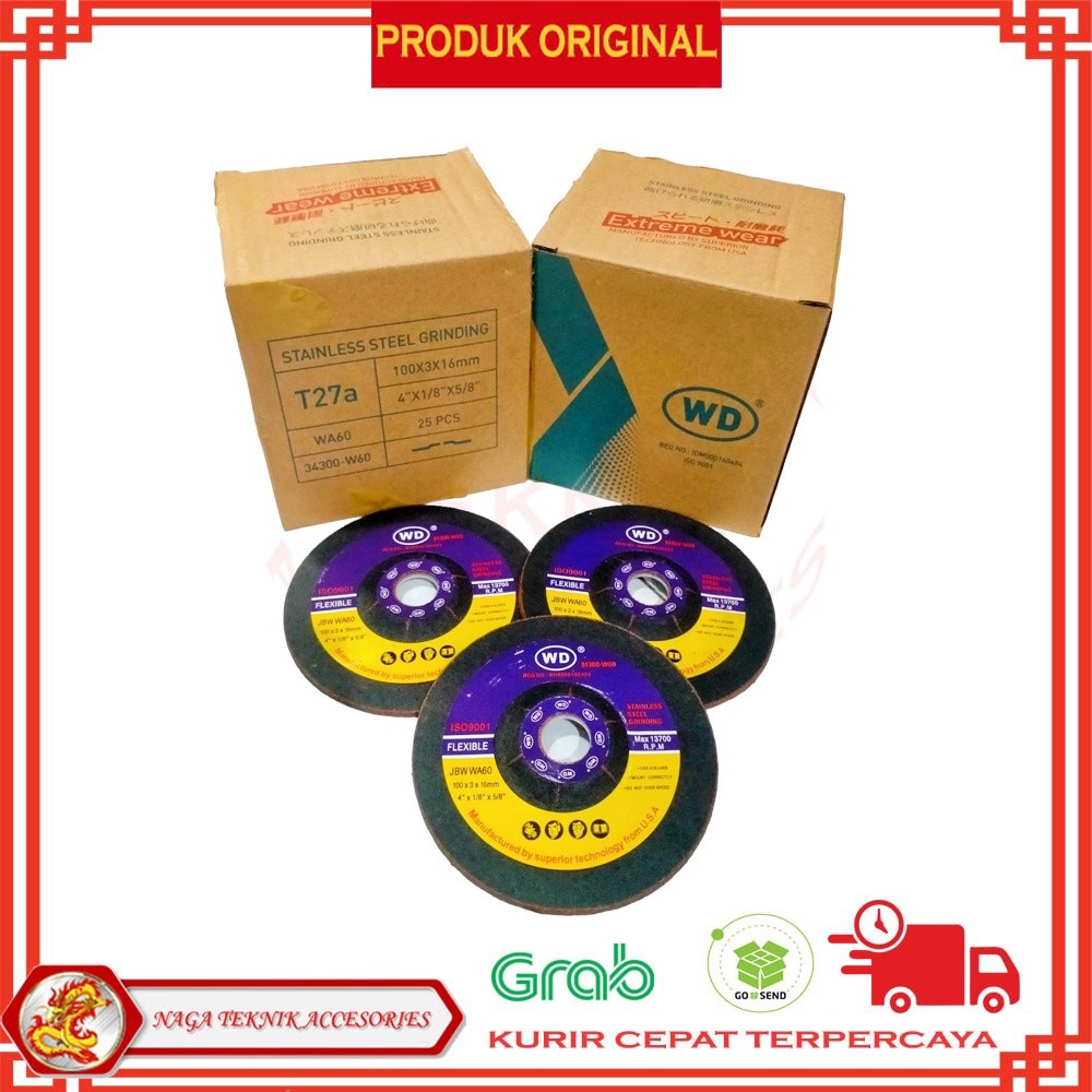 WD Batu Gerinda Poles FLEXIBLE STAINLESS / WD Flexible Grinding 4 INCH