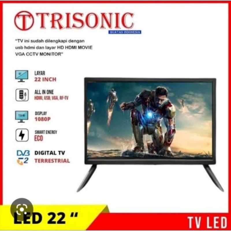 TV LED DIGITAL DVB-T2 TRISONIC 22 INCH