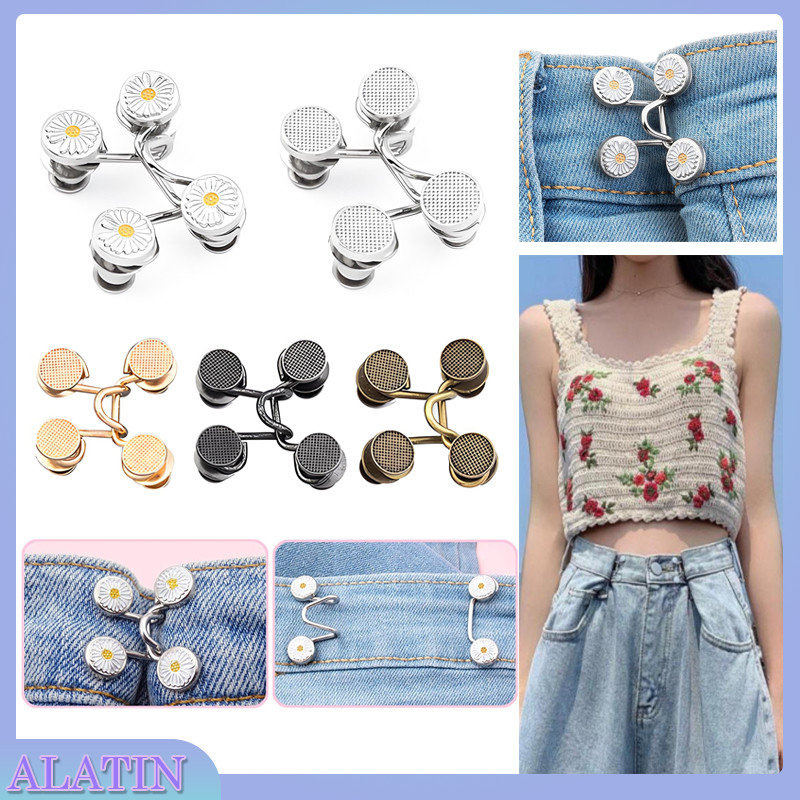 Motif Bunga Daisy Kait Pengecil Lingkar Pinggang Celana / Pengecil Lingkar Pinggang Celana Kancing /