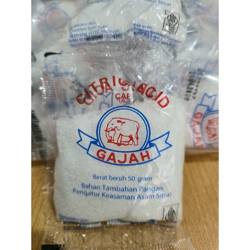 

Citric Acid CAP GAJAH / Sitrun Cap Gajah / Citrun Acid / Asam Sitrat / Sitrun Murah