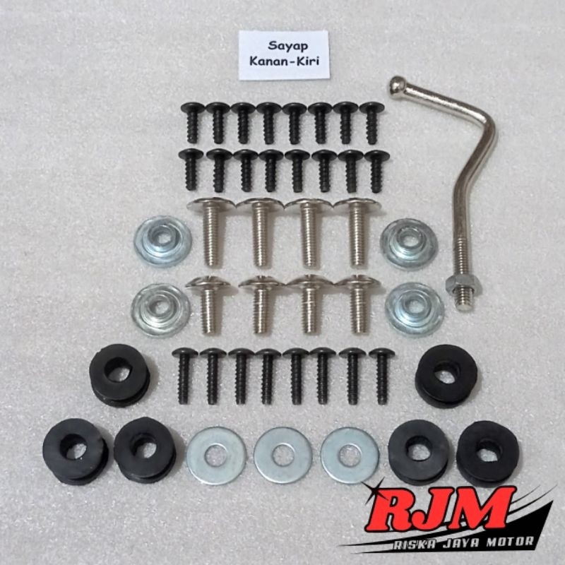 Baut Full Set Cover Bodi Body Sayap Kanan Kiri Honda Supra X 125 Fi PGM-FI