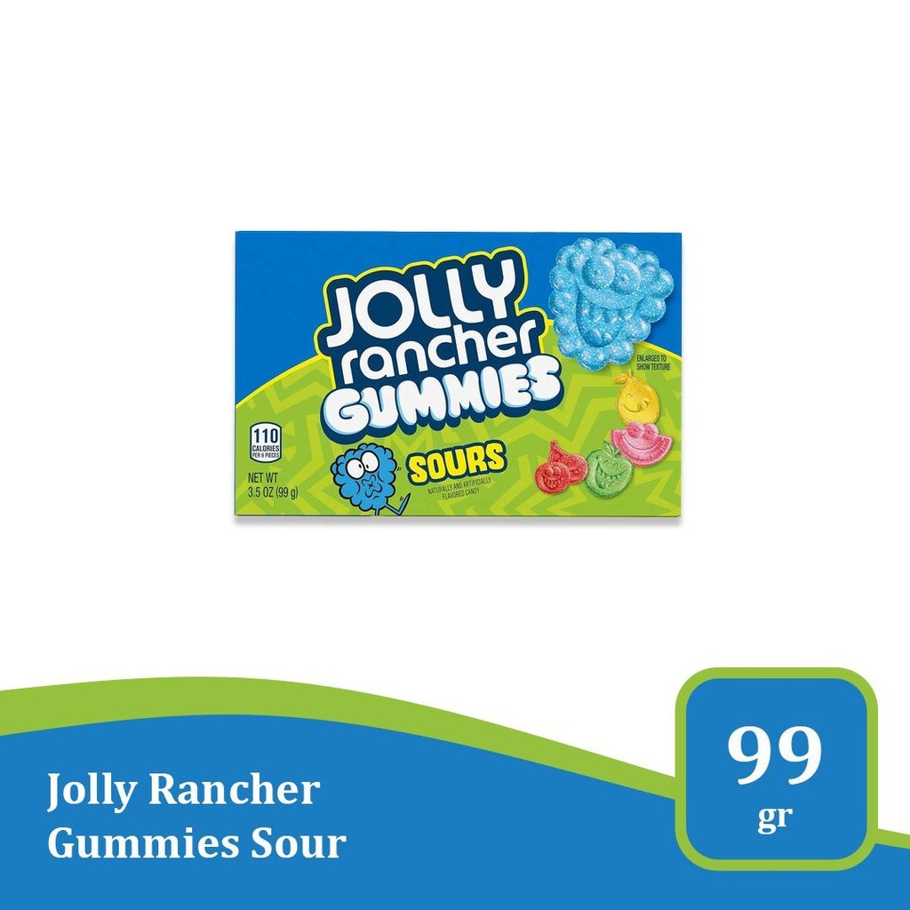 

Jolly Rancher Gummies Sour 3.5 oz - permen kenyal asem import USA