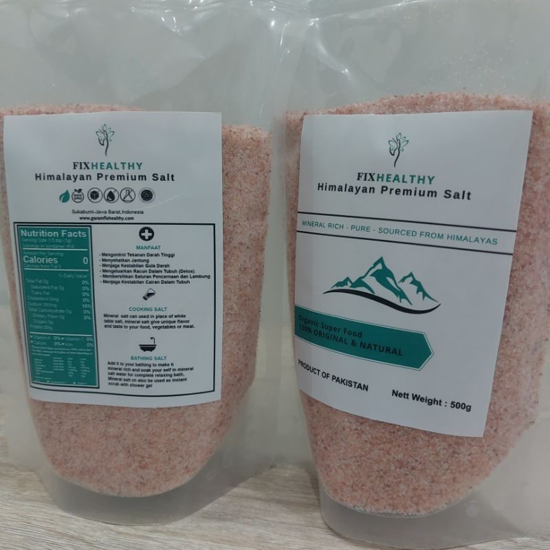

(Asli) Garam Himalaya Fixhealthy 1kg Himalayan Premium Salt Organic Super Food Original dan Natural