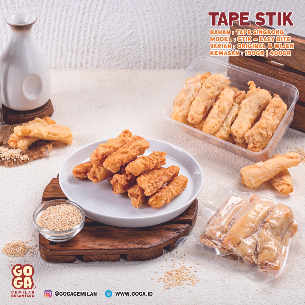 

GOGA Tape Singkong Frozen Cemilan Instan - Siap Goreng 150Gr