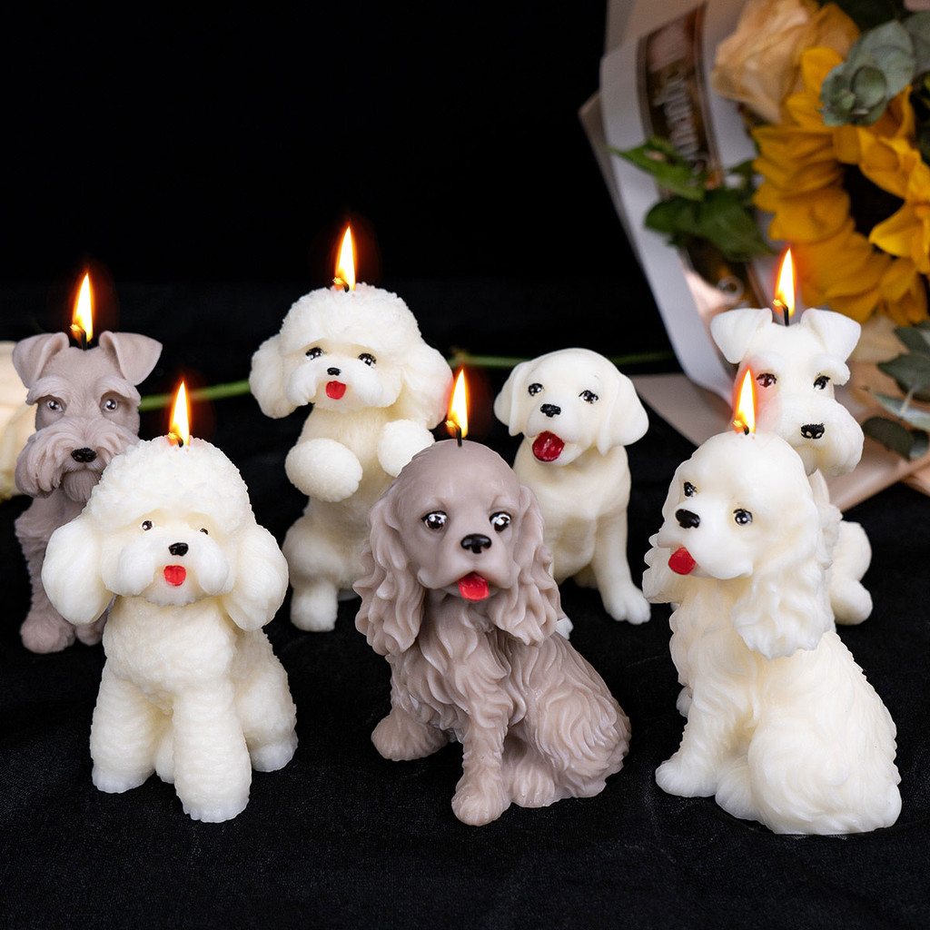 

Multi Style Animal Puppy Candle Silicone Mold Teddy Dog Painting Plaster Animal Doll Mould Chocolate Pet Birthday DIY Cake Decor