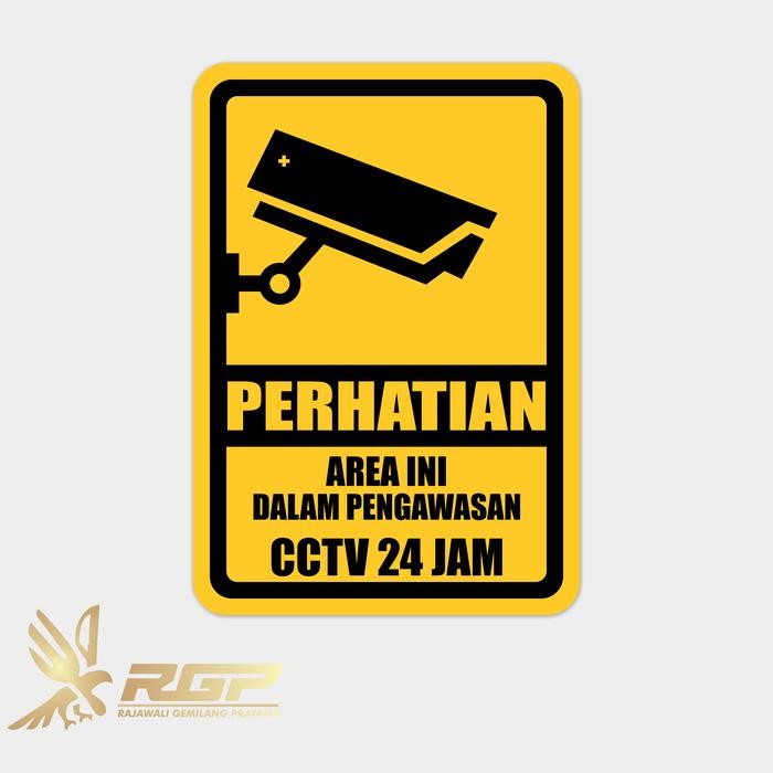 

TL Rambu Peringatan Perhatian Area Pengawasan CCTV 35x50 Aluminium custom - ACP 3mm, 35x50cm