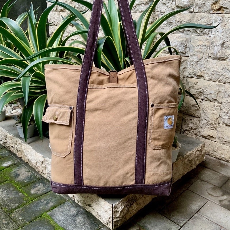 CARHARTT VINTAGE 90S RECYCLED CANVAS TOTE BAG