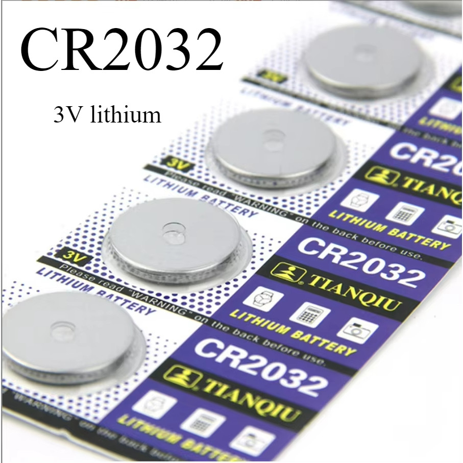 TIANQIU CR2032 Battery DL2032 ECR2032 BR2032 2032 CR 2032 3V Lithium Button Cell Coin Battery Long L