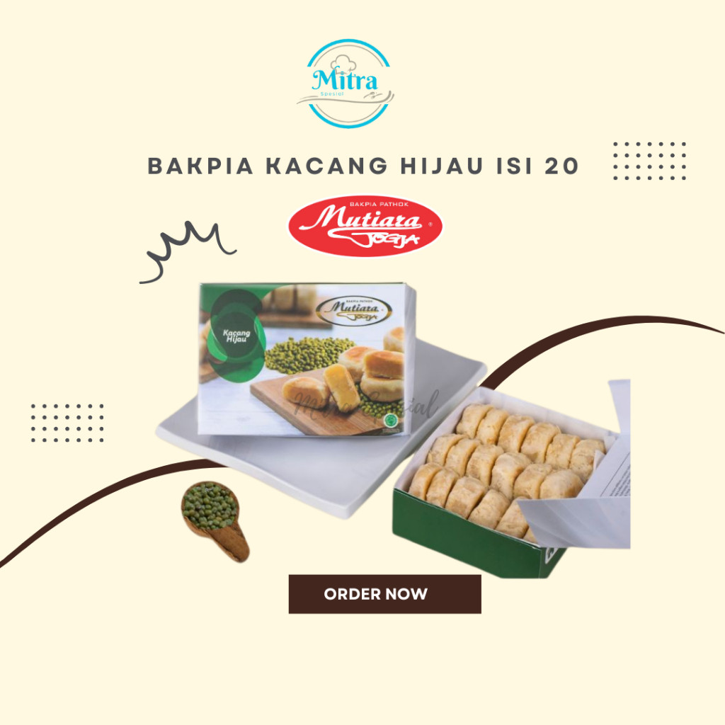 

Bakpia Pathok Mutiara (isi 20)- Oleh Oleh Khas Jogja, Bakpia Jogja