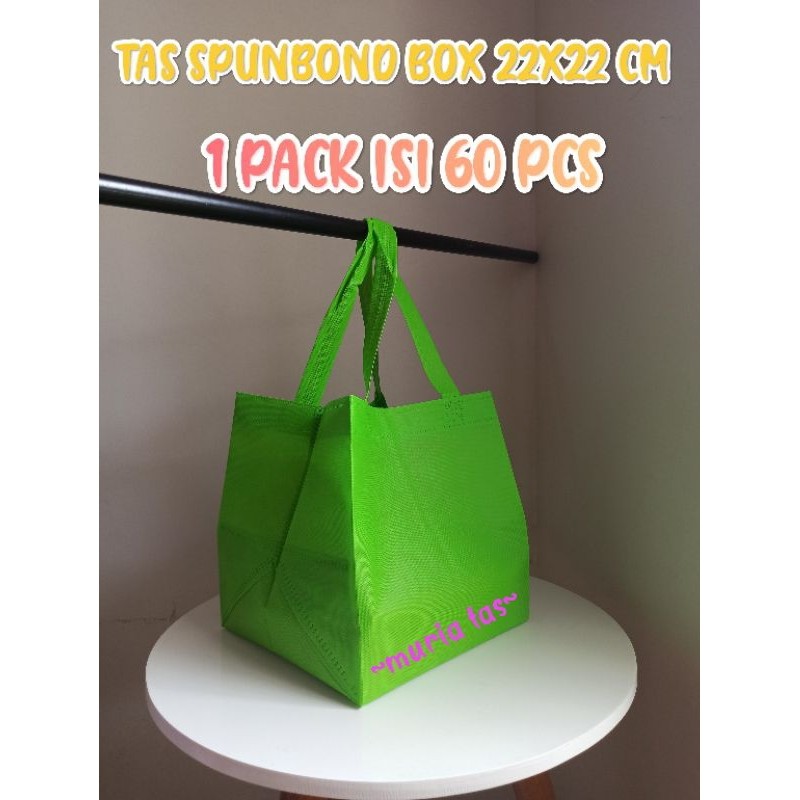 

1 Pack Isi 60 Pcs Tas Hajatan 22x22 Cm Tinggi 25 Cm/Tas Box/Tas Spunbond/Goodie Bag
