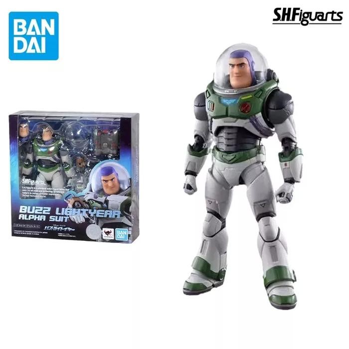 HS Bandai Original Movie Anime Figure S.H.Figuarts Buzz Lightyear ALPHA SUIT Action Figure Toys for 