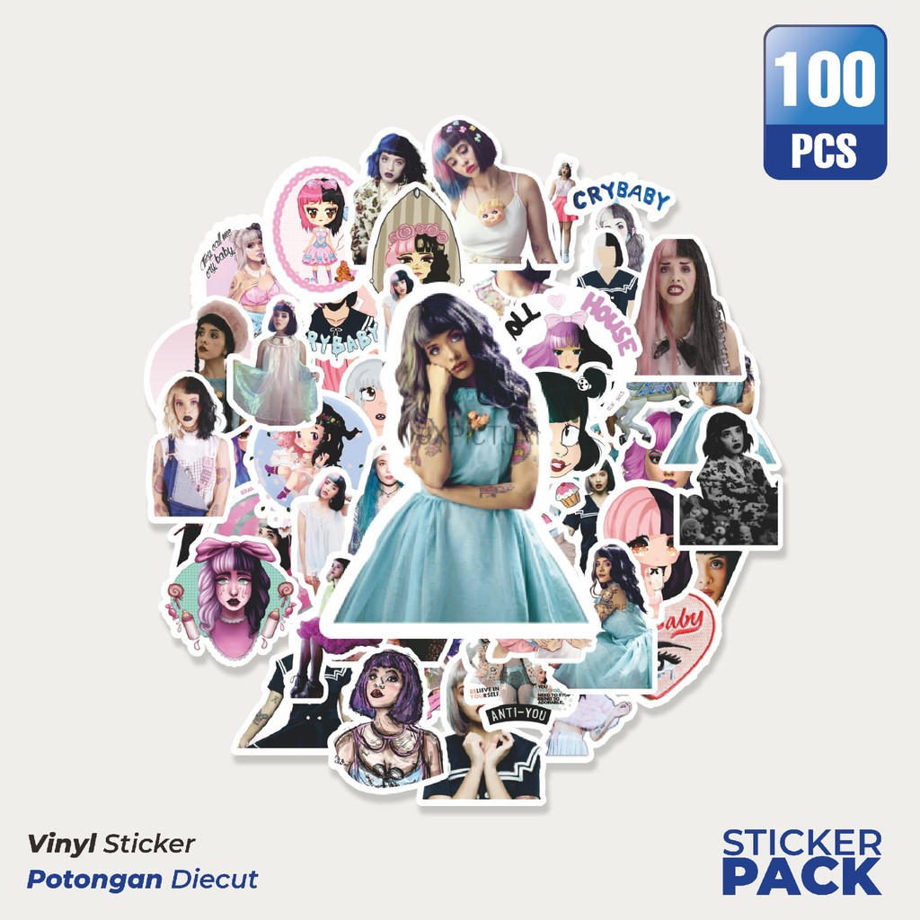 

Stiker Vinyl Stiker Artis Melanie Martinez Waterproof Aesthetic- Untuk Laptop, Motor, dan Helm - Paper Stationery Pack