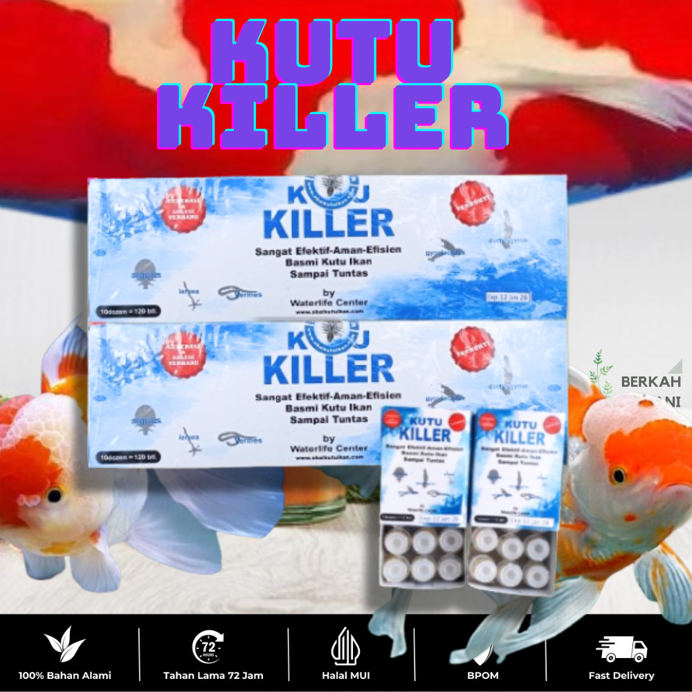 OBAT IKAN KOI KUTU KILLER Obat Kutu Pada Ikan Hias Koi Koki