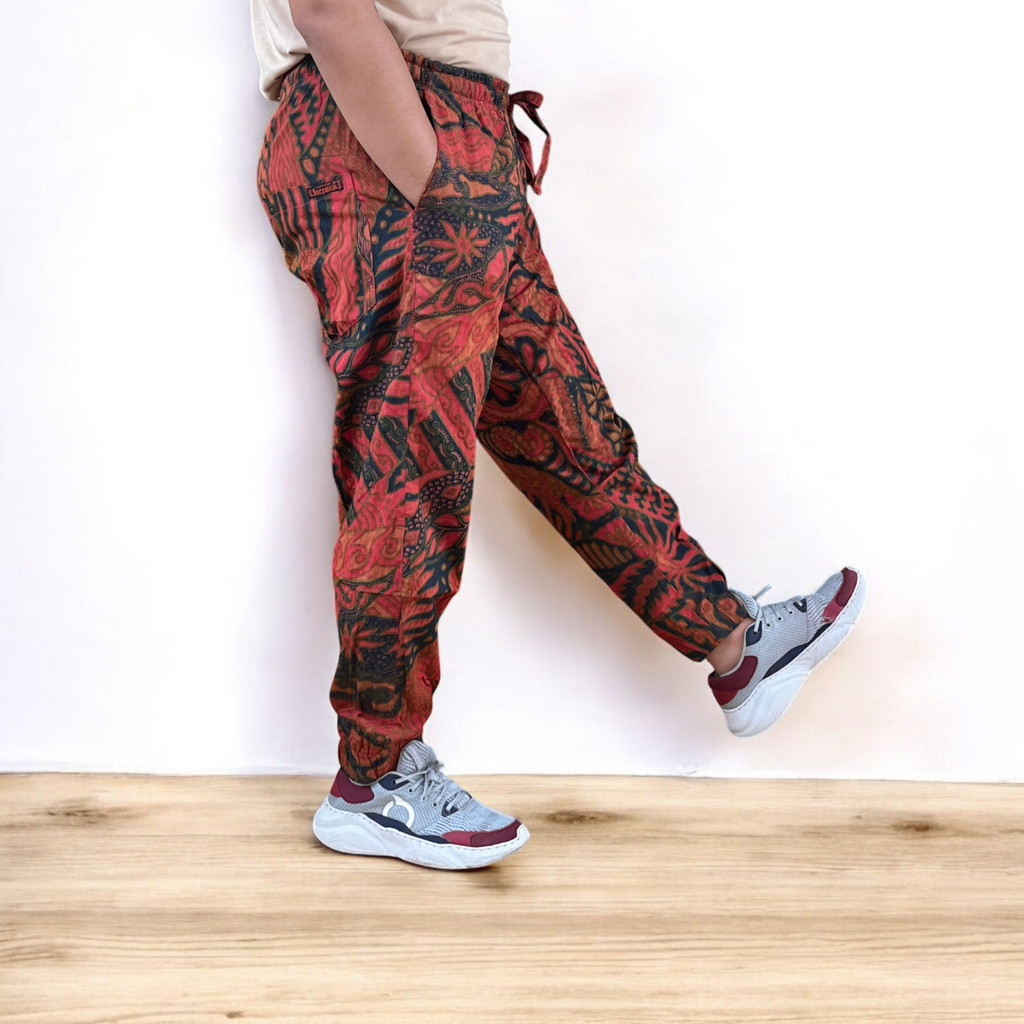 Celana Jogger Batik Pria Panjang Joger Pants Katun Premium Surya Teja CJ-44