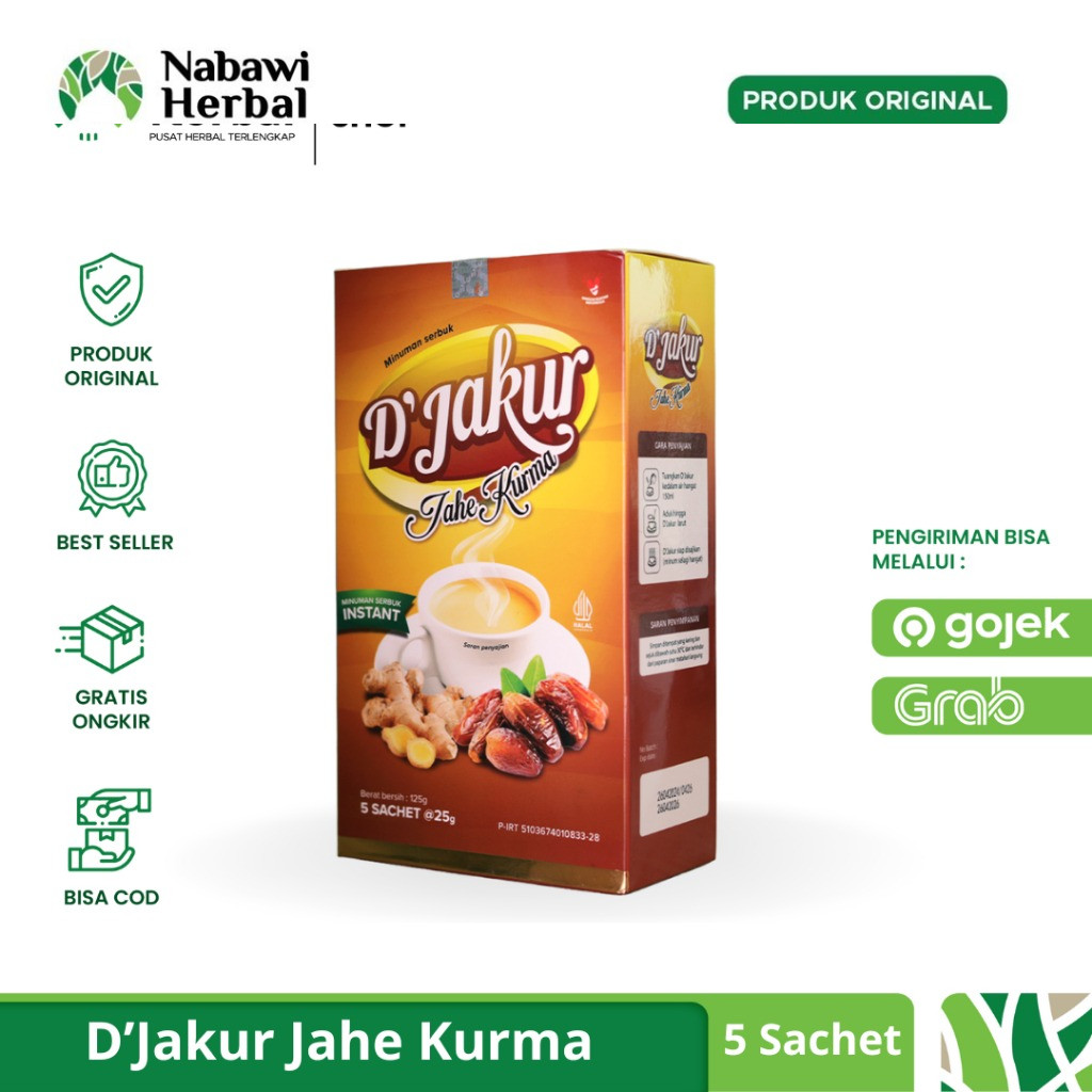 

DJAKUR - Jahe Merah Kurma Minuman Herbal Isi 5 Sachetby bonis