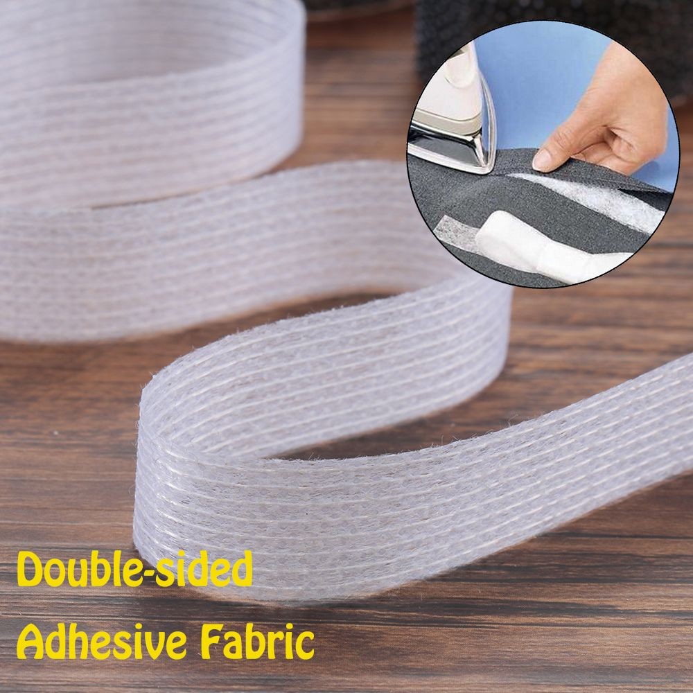 

Double-sided Adhesive Fabric Hemming Tape Roll Iron on Clothes Apparel Sewing Roll Hem Tape DIY Sewing Accessories 50 Meters