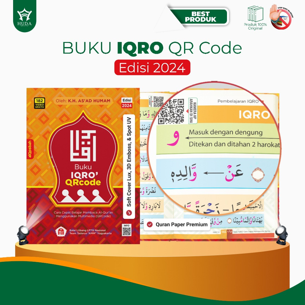 

[ORIGINAL JILID 1-6] IQRO ANAK MILLENIAL BERWARNA QR CODE ALQOSBAH 100% ORIGINAL | BISA COD